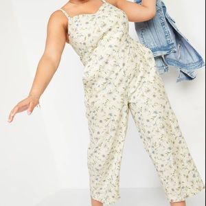 Linen Floral Jumpsuit